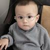 Vintage Round Metal Frame Resin Lens Kids Eye Glasses Photography Studio Prop