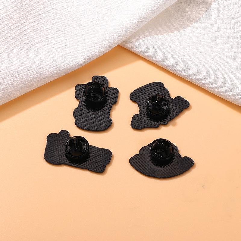 Alloy letter series brooch, personality trend I need coffee English slogan cartoon badge