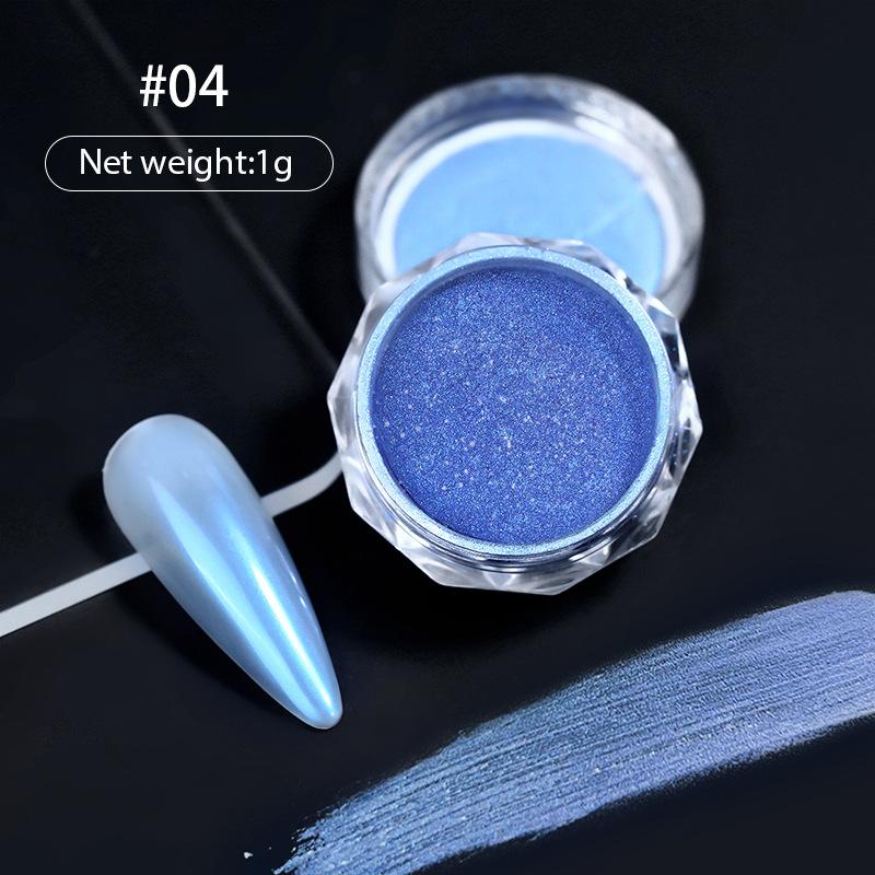 Nail Art Gradual Change Powder Pearlescent Shell Glitter Powder, Versatile Cloud Mist Powder Gradual Change Diy Manicure Polarizer Flour