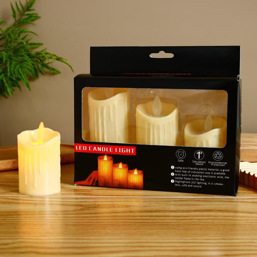 Светодиодный светильник-свеча с качающимся лицом и волнообразным ртом для свадьбы, дня рождения, Рождества, концертов