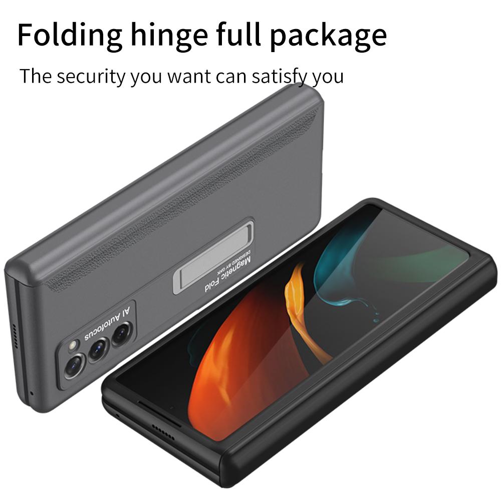 Magnetic Bracket Case for Samsung Z Fold 2 Fold 3 4 5 Case All-Inclusive Hinge Protector Case
