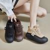 2025 Winter New Casual Short Boots Women's Retro Versatile High-top Shoes Lightweight Soft-soled Velvet Thermal Cotton Shoes