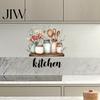 Peel And Stick Kitchen Decor Cartoon Wall Sticker, Watercolor Decorative Decal, PVC Waterproof Art DIY Decoration Mural, Removable Decals for Cabinet