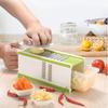 Portable 5 in 1 Vegetable Chopper Manual Stainless Steel Potato Slicer with Container Sharp Vegetable Grater Kitchen Gadgets