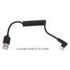 Спиральный кабель USB Type C, Угловой удлинитель USB C на USB2.0, Адаптер USB C 90 градусов, Кабели для синхронизации данных