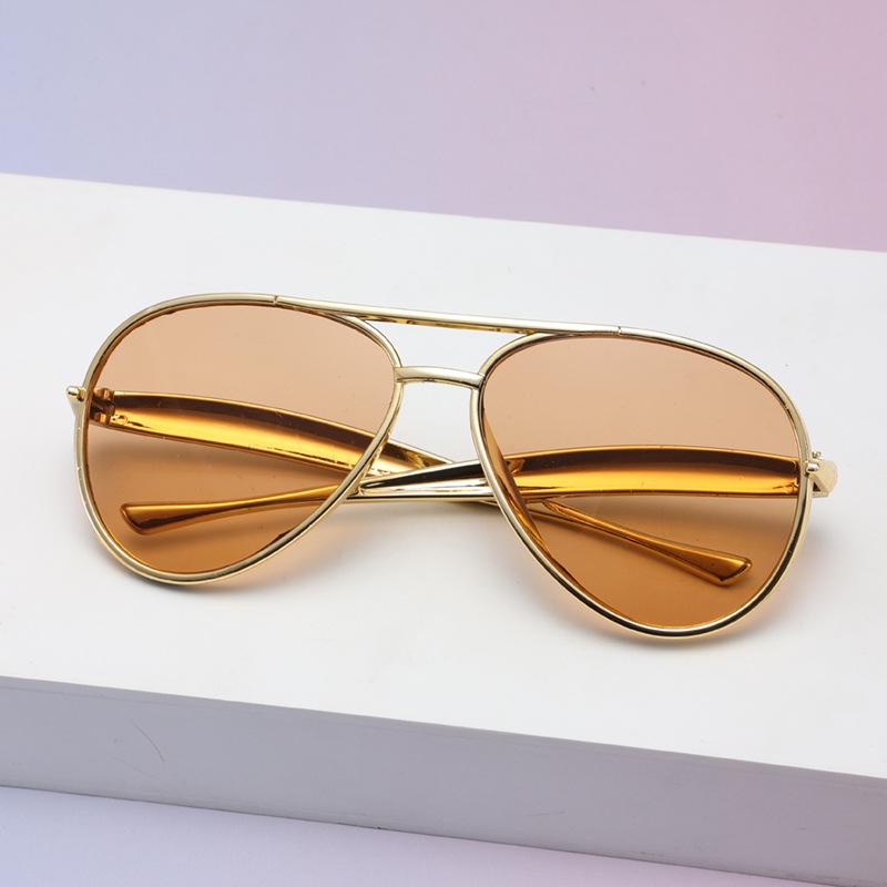 Fashion Toad Glasses Ball Party Glasses Double Beam Pc Large Frame Sunshade Glasses Men Driving Sunglasses Women