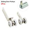 2Pcs with Two Plastic Wheels Sliding Door Pulleys for Wardrobe Cupboard Window Cabinet