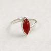 Marquise Carnelian Ring – 925 Sterling Silver | Orange Gemstone Boho Style | Handmade Jewelry for Women