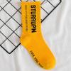 New Cotton Breathable Long Socks Fashion Unisex Socks Cool Letter Harajuku Funny Socks