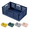 Storage Basket Folding Large Capacity Load Bearing Collapsible Plastic Storage Crate Box for Kitchen