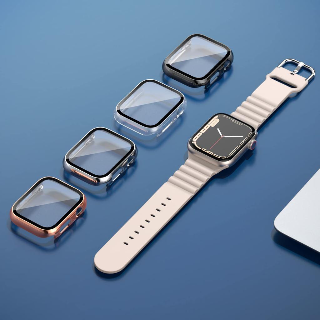 Защитная пленка для корпуса Apple Watch 11 10 42 мм 46 мм Аксессуары Покрытие Жесткий ПК Бампер+Закаленное Стекло Чехол iWatch Серии 11