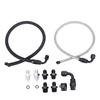 25Inch 6AN Power Steering Pump Hose Kit Pressure Proof Stainless Steel Woven Replacement for C10 LS Swap Connects Type 2