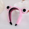 Knitted Animal for Frog Headwear Cartoon Big Eyes Hairband Cute Photo Props Fancy Dress Halloween Cosplay Accessories