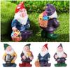 Hand-painted Mini Gnome Figurines Desktop Decoration Miniature Dwarfs Statue Fairy Garden Gnomes