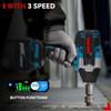 ONEVAN 1800N.M Brushless Electric Impact Wrench Screwdriver 3Gear High Torque Cordless Wrench Power Tools for Makita 18V Battery