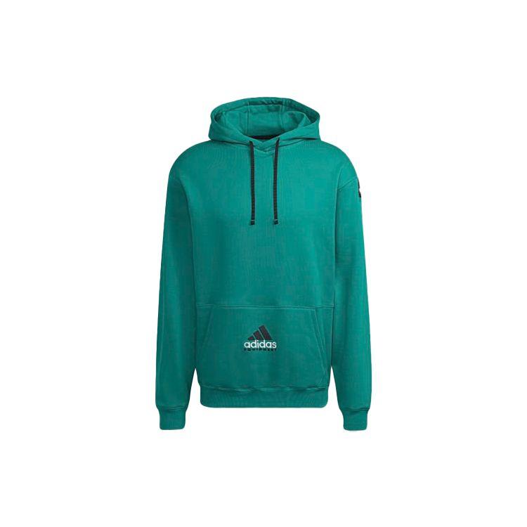 adidas Оригинальные спортивные толстовки с вышитым логотипом трилистника, мужские толстовки, темно-зеленые, HG8089