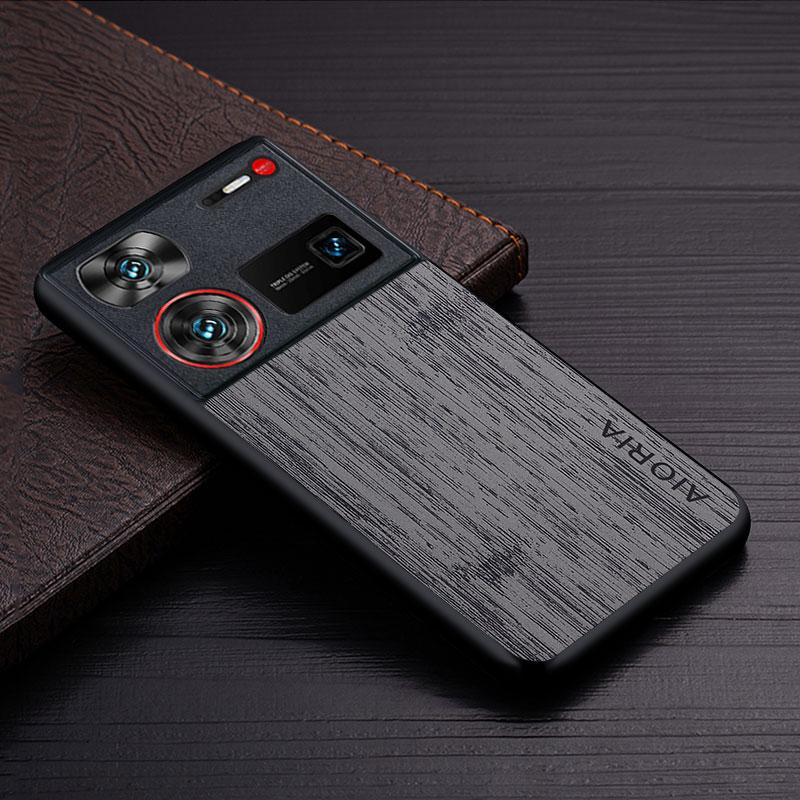 Чехол для Nubia Z70 Ultra Z60S Pro Z60 Ultra funda с рисунком под бамбук и дерево Кожаный чехол Роскошный coque для Nubia Z60 Ultra чехол capa