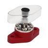 Power Distribution Stud Junction Post Red 3 8in 300A with Transparent Cover For Motor ATV Ship Electrical Equipment