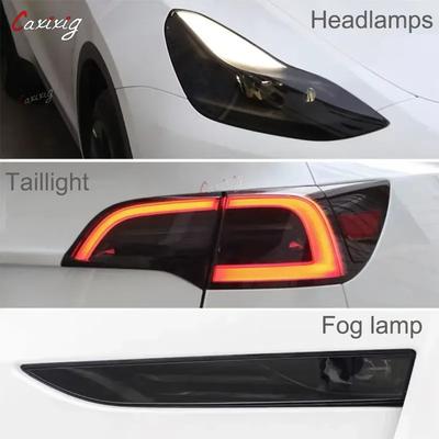 Для Tesla Model 3 Y 2017- PPF Затонированные Фары Задние Фонари Противотуманные Фары Защитная Пленка Модификация Черная Пленка Меняющая Цвет