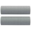 2 Piece Sofa Set with Cushions Light Grey Fabric