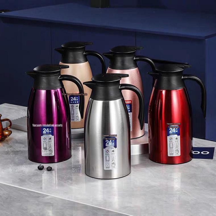 2L Stainless Steel Vacuum Insulated Coffee Kettle: Large Capacity Hot Water Bottle for Household Use - Great Gift