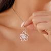 Stainless Steel Hollow Flower Pendant Necklace for Women Minimalist Gold Color Flower Necklace Charms Wedding Party Jewelry