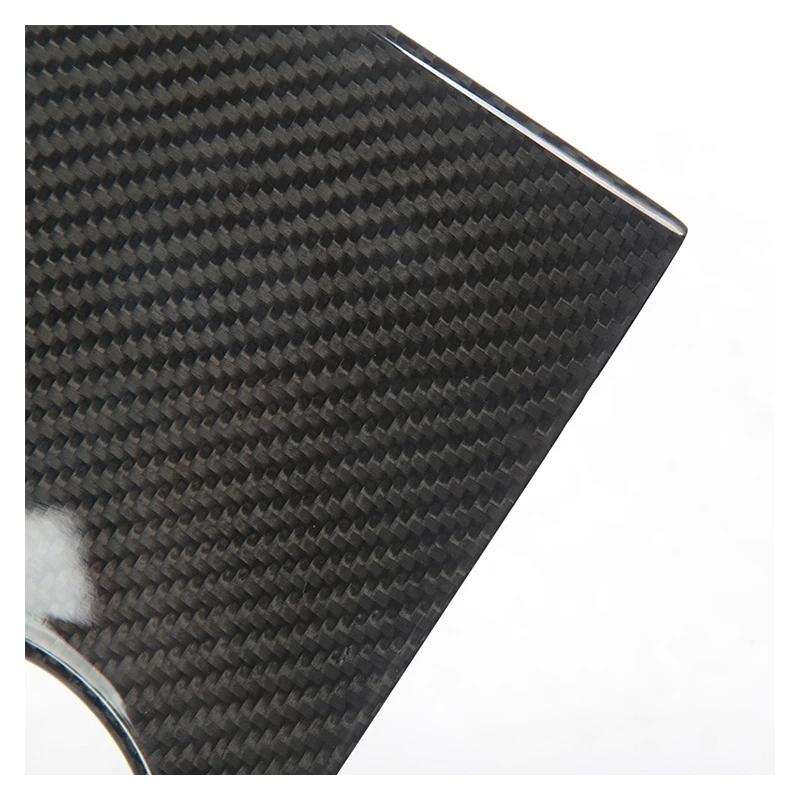Накладка на центральную консоль из настоящего углеволокна для Tesla Model 3 Y 2023 2022 Сухое углеволокно Глянцевая панель управления Салон автомобиля