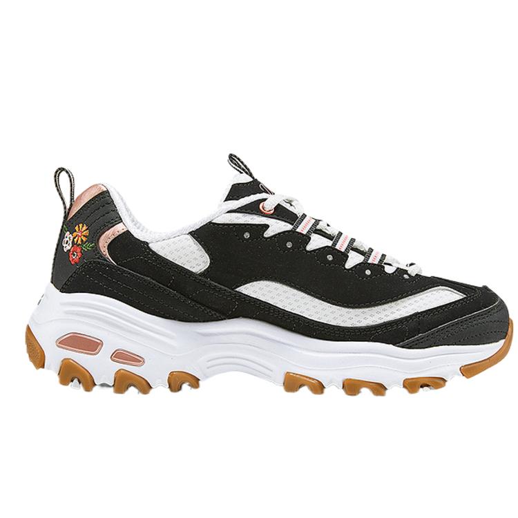 Skechers DLites Удобные Кроссовки- dad shoes Низкие с Круглым Носком Амортизирующие Женские 150553-BKW