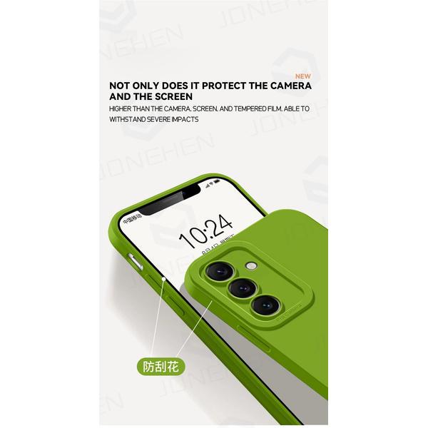 Оригинальный противоударный чехол из жидкого силикона для Samsung Galaxy S22 Plus S23 S24 Ultra A52 A53 A54 A55, квадратный бампер, тонкая задняя крышка
