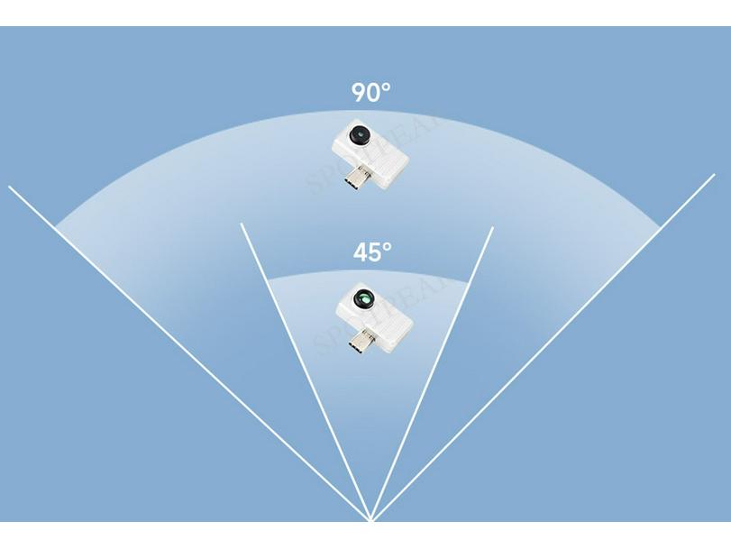 Инфракрасная тепловизионная камера USB Type-C с полем зрения 45°/90°, поддержкой фото и видео