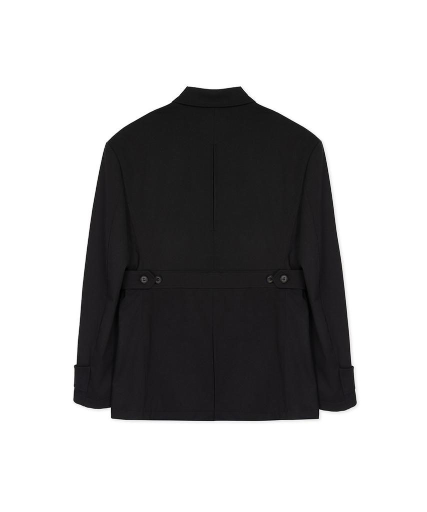 Synqia Heritage Double-Breasted Tailored Jacket Black