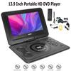 13,9-дюймовый портативный DVD-плеер HD-аналоговое ТВ FM-радио USB SD-карта Game 16:9 вращающихся TFT ЖК-экранов для домашнего офиса в автомобиле