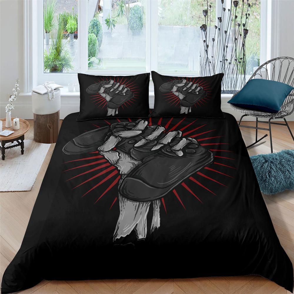 Комплект постельного белья с 3D-плеером, игровая ручка, пододеяльник, наволочка, 2/3 предмета, мягкое украшение для дома для мальчиков-энтузиастов игр и мужских комнат