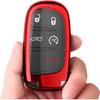 Tukellen For Jeep Dodge Key Fob Cover Premium Soft Full Protection Key Case Shell Compatible With Jeep Grand Cherokee Wrangler Compass Cherokee