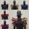 Halloween Cosplay Shawl Luxury Feather Cape Natural Feather Shrugs Shawl