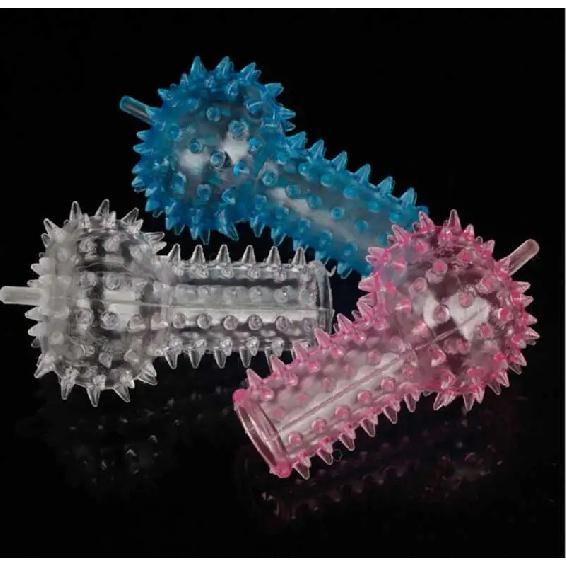 6pcs Finger Condoms Tiny Dot Egg Sleeve Masturbation Sex Products Spike Clitoris Thorn G Spot Squirt Extend Sex Toys for Women