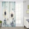 Vintage Flower Butterfly Modern Window Curtains for Living Room Bedroom Curtain Kitchen Treatment Blinds Drapes