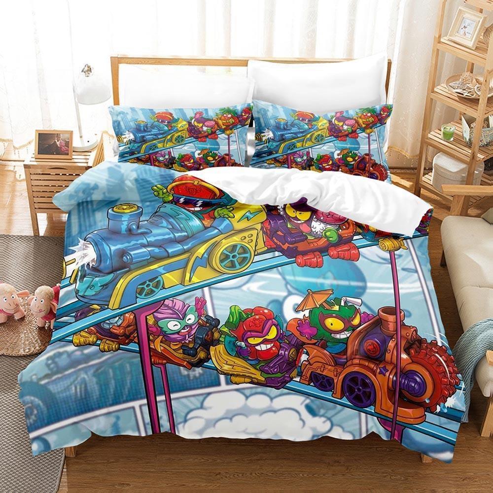 3D-принт аниме Super Zings комплект постельного белья односпальный двуспальный двуспальный двуспальный комплект для взрослых и детей спальня пододеяльник наборы домашнего текстиля