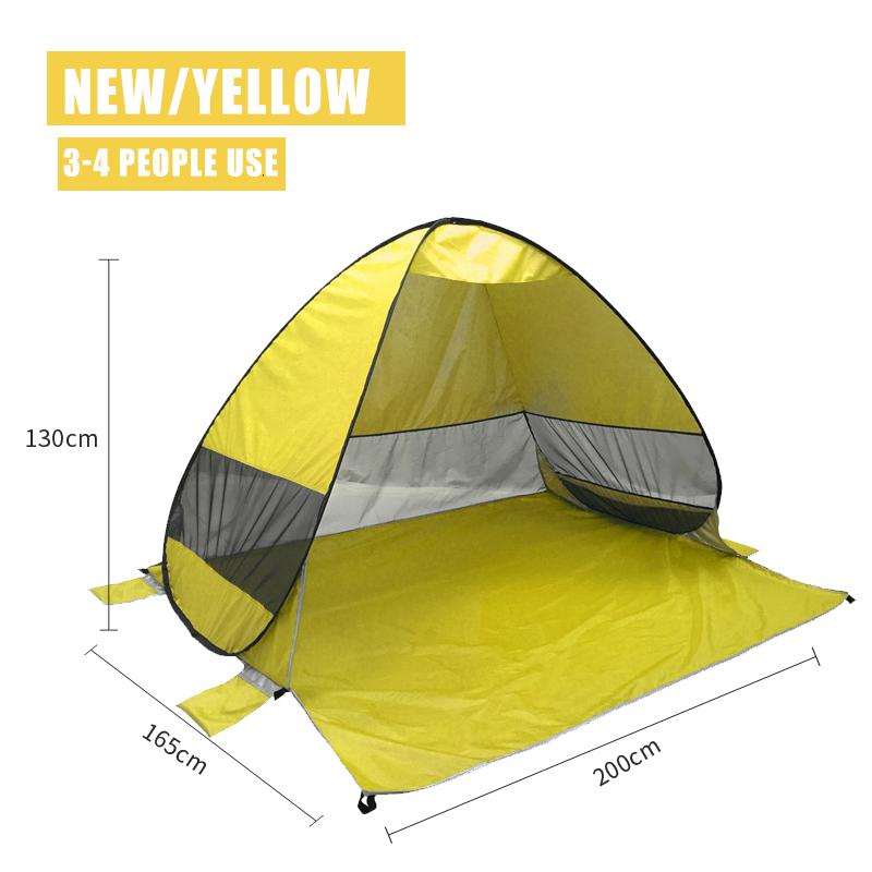 Полностью автоматическая палатка для кемпинга, мгновенная всплывающая палатка, уличная большая портативная сверхлегкая пляжная палатка для семейной вечеринки, ветрозащитная и водонепроницаемая