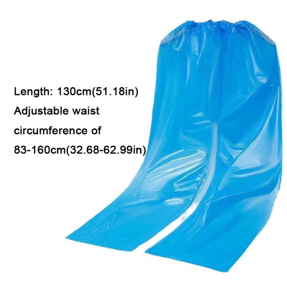 1PC Transparent Thickened Disposable Raincoat Foot Sealing Foot Wrap Rainpants Waterproof Oil Resistant Pants For Outdoor