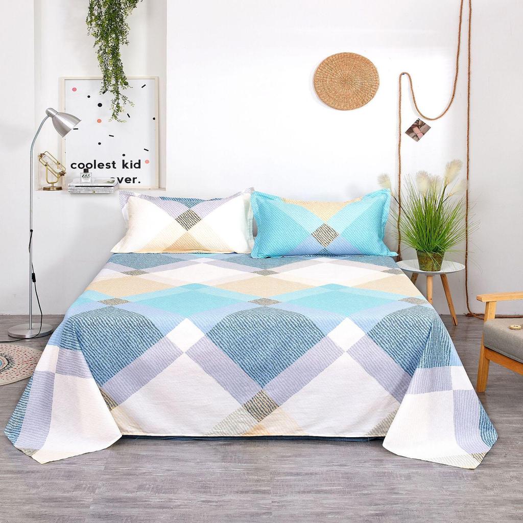 Cartoon Flannel Bed Sheet - Double or Single Size, Perfect for Dorms, In Stock