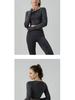 Women's High-Waist Yoga Set: Hip-Lifting Pants & Long-Sleeve Top
