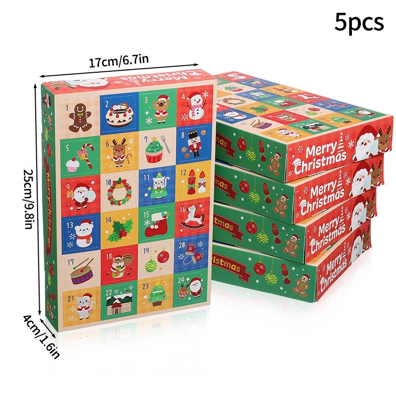 Christmas Gift Blind Box 24 Grids Surprise Christmas Party Favors Packaging Box 24 Days Christmas Advent Calendar New Year Gifts