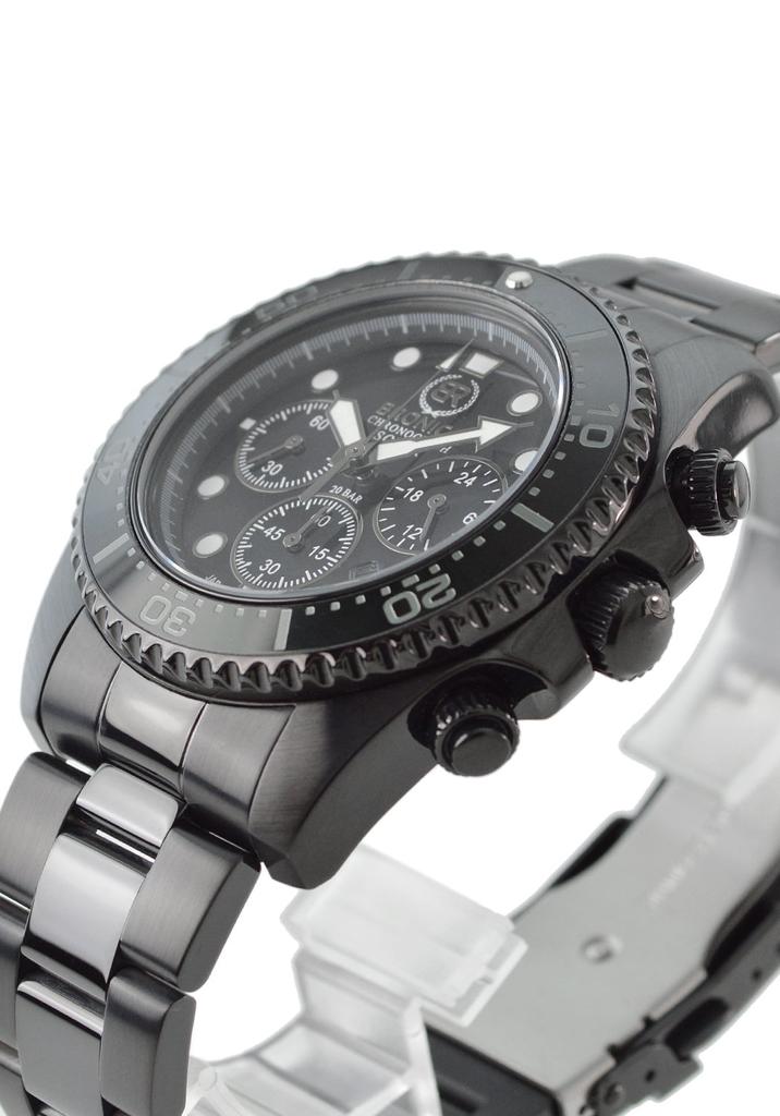 Watch Bronica Date Display Solar 20 ATM Water Resistant Watch [BRONICA] Diver's BR-821-BBK (Black)