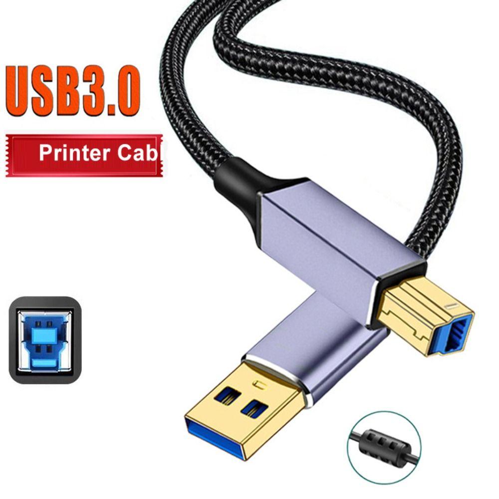 Кабель USB A (папа) - USB B (папа) 3.0, плетеный нейлоновый, линия для SSD для ноутбука Epson/HP/Canon