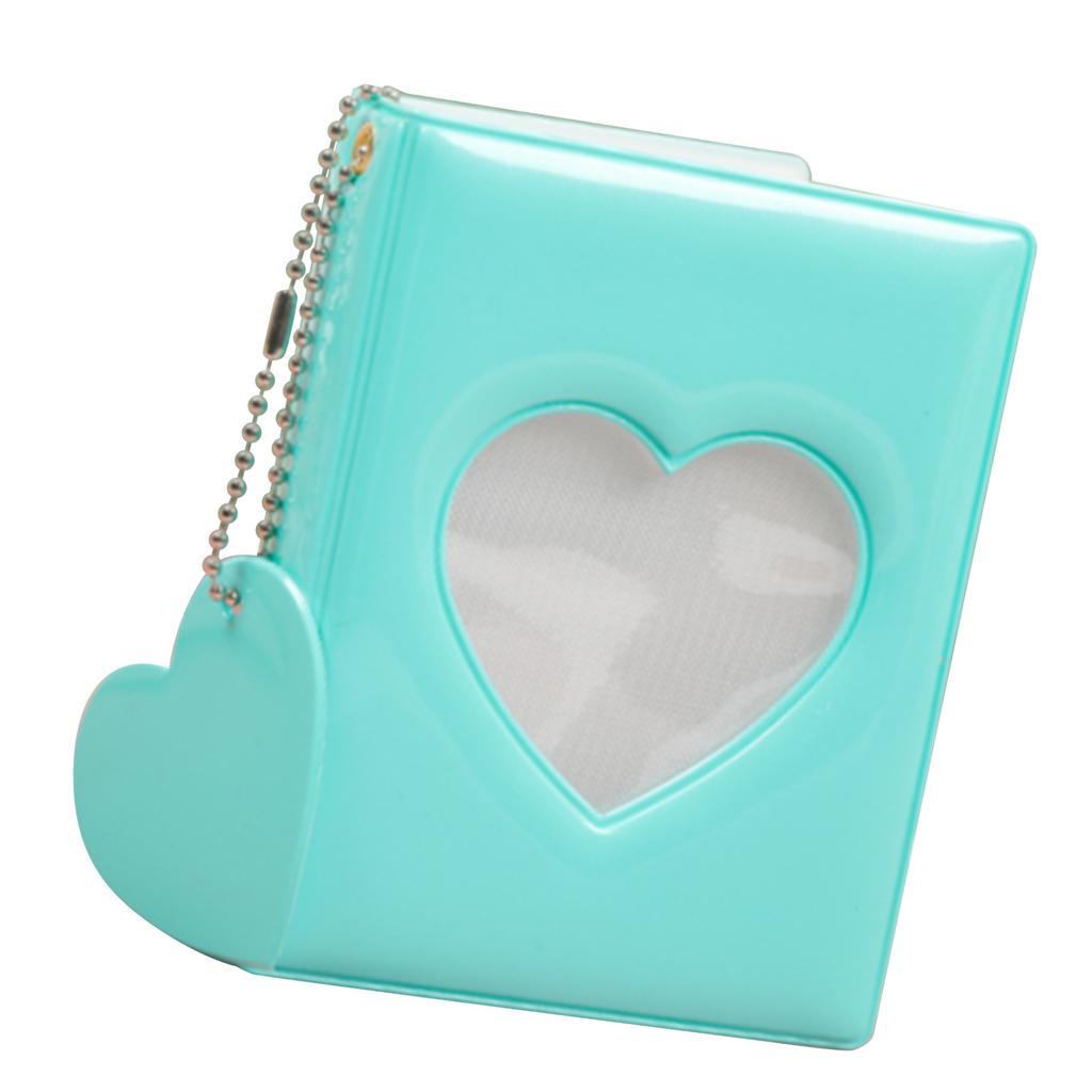 Pockets Photo Album Hollow Heart Cover DIY Making 3in Single Compartment PVC Pure Color Simple