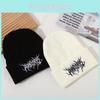 Minimally Knit Cap For Adults With Embroidered Detail For Winter Wear Casual