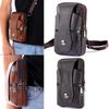 Натуральная кожаная сумка через плечо для телефона, поясной чехол-кобура для телефона для мужчин, поясная сумка с несколькими карманами на молнии, держатель для карт, кошелек EDC для путешествий, освобождающий руки