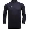 Squad Drill Logo Half-Zip Collar Long Sleeve Football T-Shirt Men Tops Black 807064-010