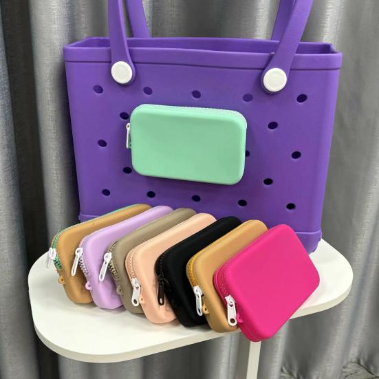 Силиконовый держатель для телефона, органайзер для хранения, застежка-молния, надежная защита, силиконовый чехол, сумка, вставка с подвесками, аксессуары для сумки Bogg